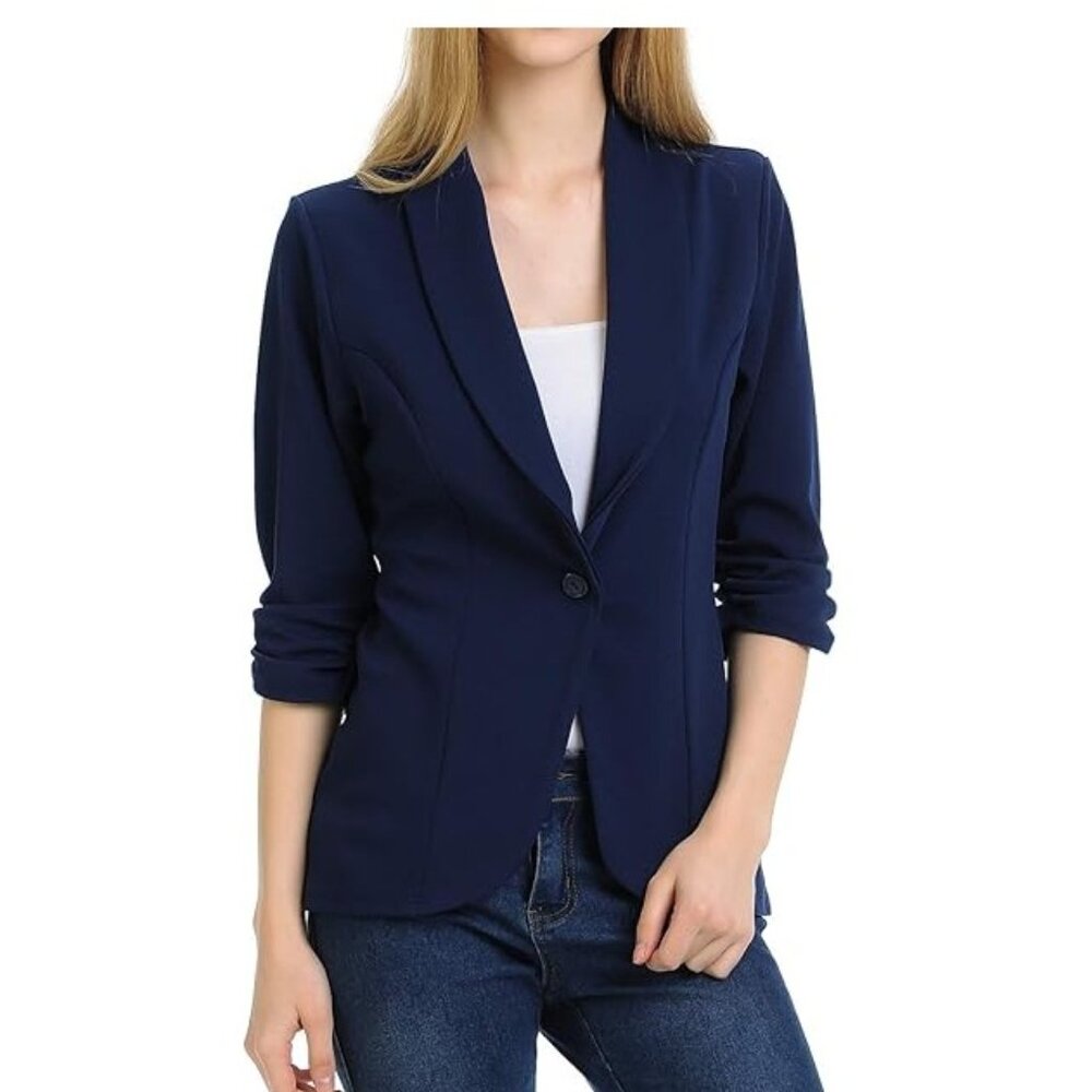✨ Menefee Navy Blue Open Front Blazer in 2X ✨